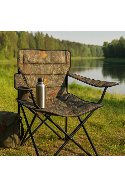 Toptancı Amca Kamp Sandalyesi – Kalın Petli, Bardaklıklı, 250 KG Taşıma Gücü,...