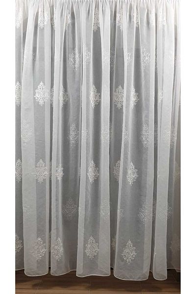 Mastel Ivory embroidered curtain model B9 made with rejansa