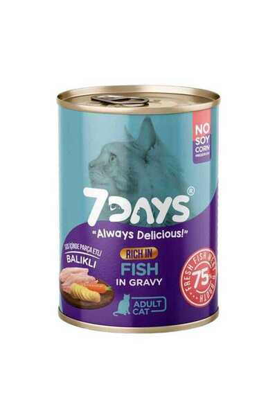 7DAYS Karışık Kedi Konservesi Yetişkin 3 Çeşit 415 gr X 6 Adet