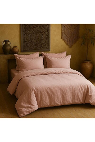 Sheri Home Taş Pamuklu Çift Kişilik Nevresim Takımı 4 Yastık >Kılıfıtr8887366...