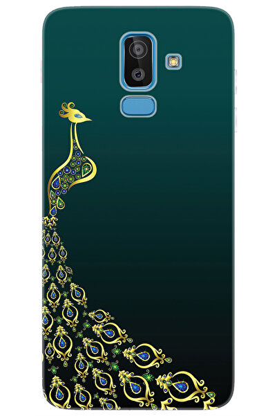 Ceppare Samsung Galaxy J8 (SM-J810F) Uyumlu Kılıf Desen Baskılı Silikon Tavus...