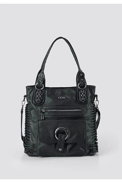 KAZAX Deay Black Skin Shoulder Bag