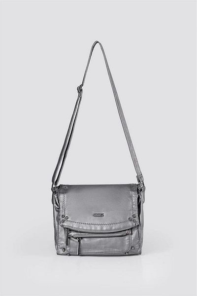 KAZAX Witer Gray Skin Shoulder Bag