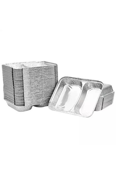 Ambalaj Evi Aluminum 2 Bowl Bowl (100 Pieces)