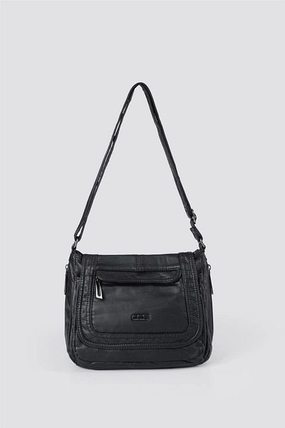 KAZAX Ziwen Black Skin Shoulder Bag