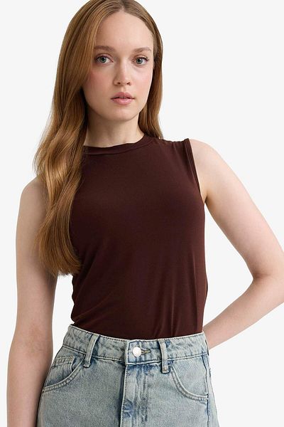 DeFacto Regular Fit Half Crew Neck Sleeveless Tunic F9755Ax25Hs