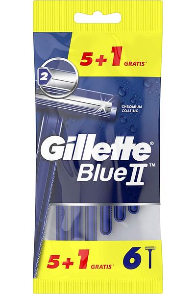 Gillette Blue II Disposable Razors for Men - Pack of 5