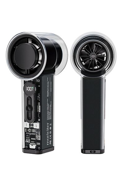 vgt Turbo Handheld Portable Fan for Ice Cooling - 25Hrs Cooler Wind-100 Adjustable Powerful Mini Cool Fa