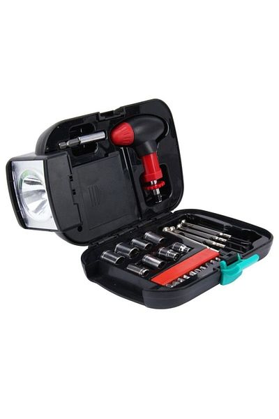 MANEGO ONLINE SALES Set lanternă cu cheie încorporată, cutie de scule Flash, 23 bucăți/set MAN 0133