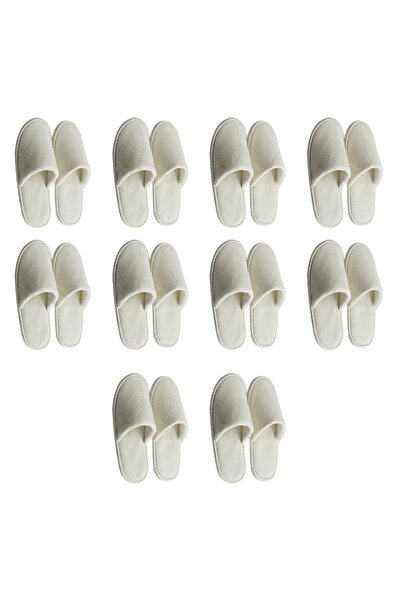 Cozevdnt Set de 10 papuci de unică folosință, Cozevdnt, acetat de etilen vinil, bej, 28 cm