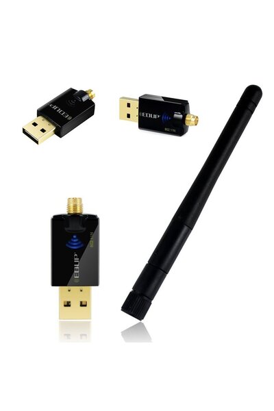 EDUP Adaptor wireless cu antenă externă EP-MS1559, 300Mbps, USB, Negru