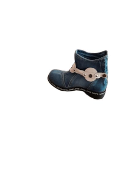 blue moon - Denim Boots Love, with zipper, blue, 37