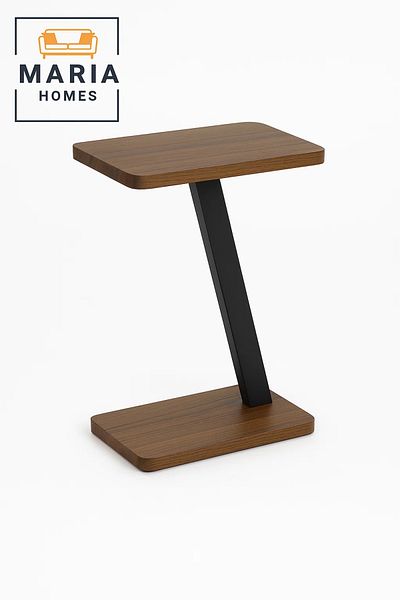 MARIA HOMES C-Shaped Side Table in Coffee-size 25*40*60 CM