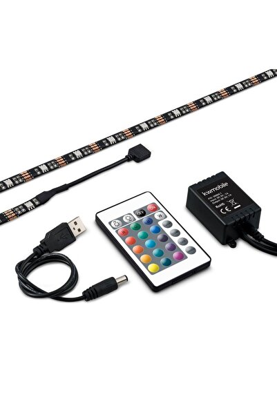 ANDREDENT Bandă LED USB TV 300 cm pentru iluminare ambientală în spatele televizorului cu telecomandă