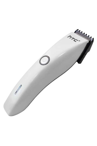 HTC AT 206 rechargeable hair clipper and shaver, white