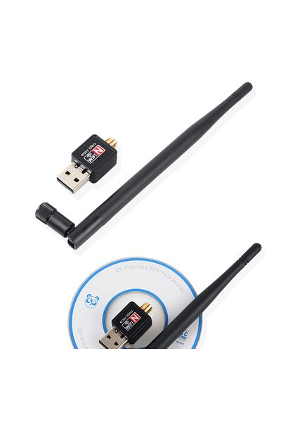 Universal Adaptor wireless USB 2.0, antenă 5 dBi, Wifi 150 Mbps, negru