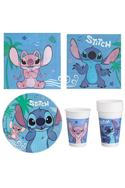 Fancy Stitch Kids Party Accessories Set with plates, glasses, napkins, 28 pieces