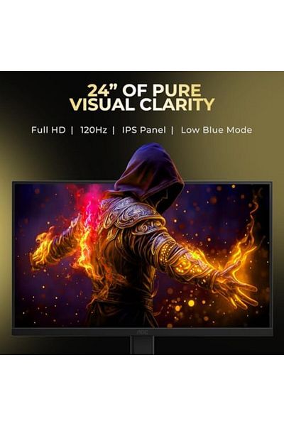 Aoc 24B20JH3 23.8-Inch FHD IPS Gaming Monitor, 120Hz, 1ms MPRT, Adaptive Sync