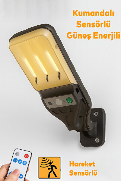NZB Hareket Sensörlü Kumandalı Duvar Lambası Aplik Plastik Sokak Bahçe İç Dış Aydınlatma Armatürü IP54