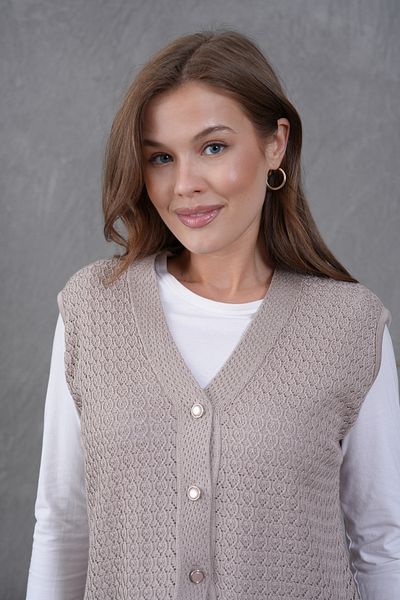 Lamierra Knitwear Knitted Detailed Seasonal Vest