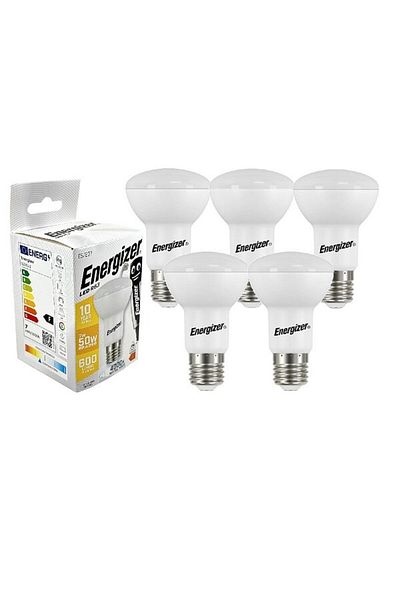 Energizer Set 5 becuri LED Energizer, 7W, R63, E27, 806 lumeni, 4000K, lumină neutră, clasa energetică F