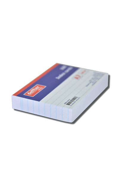 DEFFTER بطاقة الفهرس A7 مسطرة بيضاء 64125-3