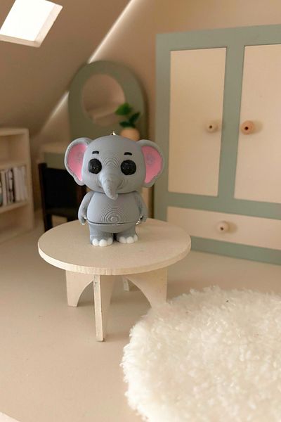 CESTOPİENO Ornament pentru geantă de pachet mobil elefant / breloc - 1 bucată