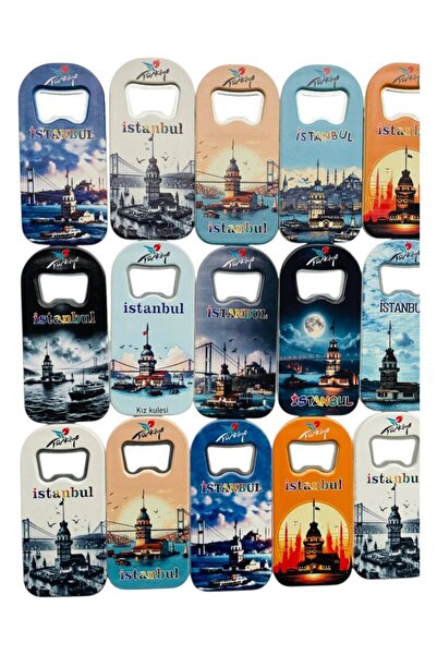 GALATA GIFT Bottle Opener, Opener Magnet (6) Pieces Istanbul Themed Refrigerator Magnet, Soda Soda Pop Opener 9cm