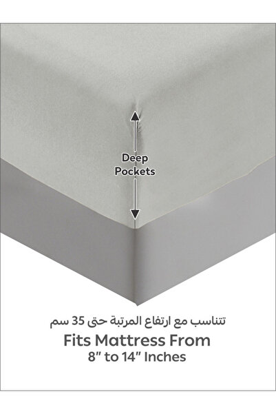 Donetella Fitted Sheet Set – 200x200 cm King Size, 1 Sheet + 2 Pillowcases, 35 cm Deep Pocket