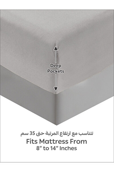 Donetella Fitted Sheet Set – 200x200 cm King Size, 1 Sheet + 2 Pillowcases, 35 cm Deep Pocket