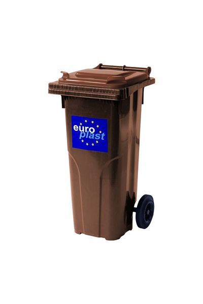 Europlast Pubela cu roti, 80 L, 6.8 Kg, Maro