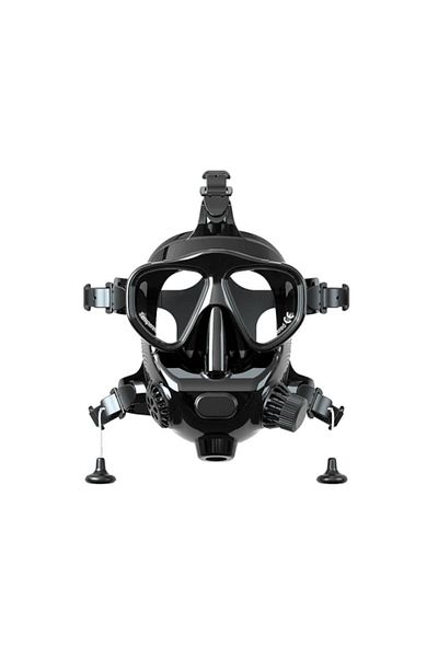 OEM Mască de scufundare compatibilă cu Smaco S400/S700, acoperire integrală, neagră, L/XL