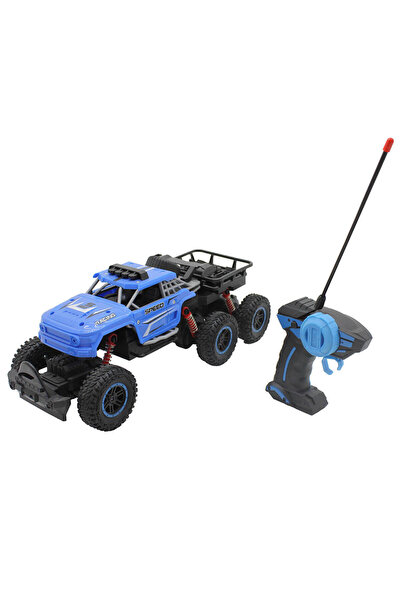CanEm 1:16 Işıklı USB Şarjlı Uzaktan Kumandalı 6 Teker Jeep - Mavi