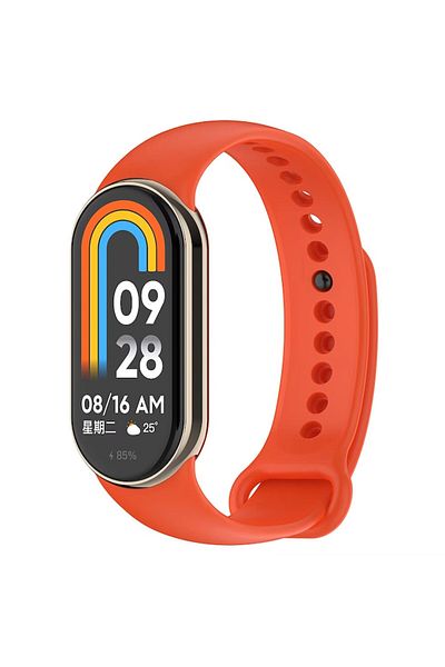 Flo Watch Strap for Xiaomi Mi Band 8/8 NFC/9/9 NFC, F19, Silicon, Coral