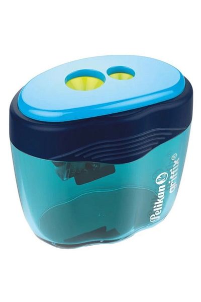 Pelikan Ascuțitoare dublă Griffix, Culoare Albastră, O singură bucată, Material Plastic