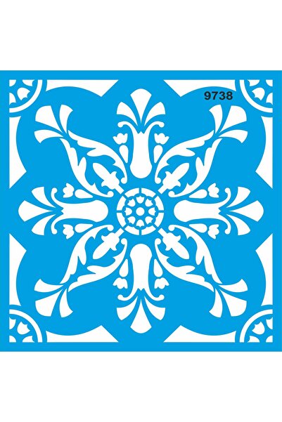 StencilSepeti Tile Pattern_7 Stencil Painting Template