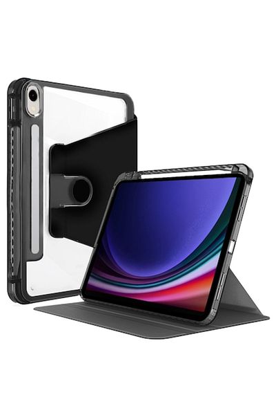 Rao Case compatible with Samsung Galaxy Tab S9/S9 FE, Crystal Vision, U33, Premium Lexgard, Pitch Black