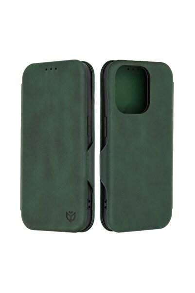 Rao Θήκη συμβατή με iPhone 15 Pro, Safe Wallet Plus, Elegance, Intense Green