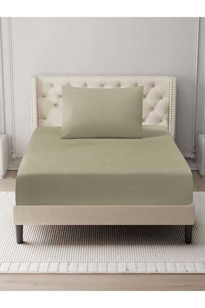 Donetella Fitted Sheet Set – 120x200 cm Single Size, 1 Sheet + 2 Pillowcases, 35 cm Deep Pocket