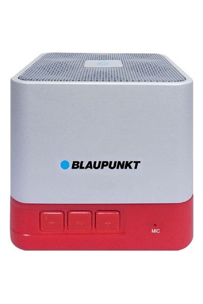 Blaupunkt Portable Speaker, Bluetooth Connectivity, Aux In/mp3/fm Radio/mini Usb, Red