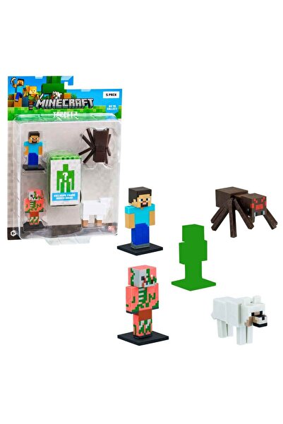 MINECRAFT Toppeez 5'li Figür Seti - Steve’Li Set