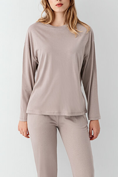 Arnetta Dámský pyžamový set v hnědé barvě