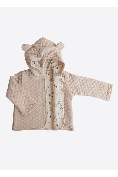kitikate Oslo Quilted Coat Dark Beige