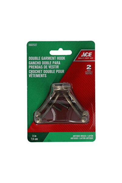 ACE Sturdy Design Double Garment Hook Set 3 Inch