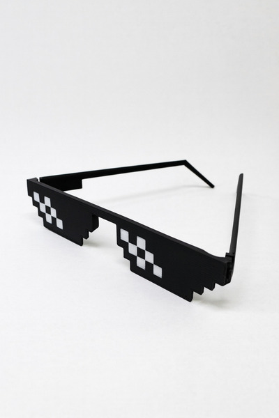 DUER Katlanabilir Pikselli Gözlük – Komik Thug Life Tarzı Aksesuar (3D Üretim...