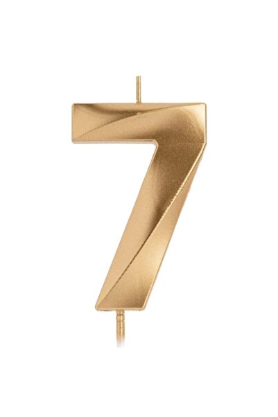 Flo Κερί 4,5 x 2,5 εκ., ροζ χρυσό, αριθμός 7