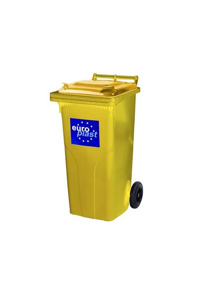 Europlast Pubela cu roti, 120 L, 7.6 Kg, Galben