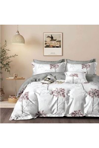 Ralex Double Bed Linen Percalle Printed Cotton 100%, 4 Pieces, Sheet 240 x 260 cm, Duvet Cover 200 x 230 c