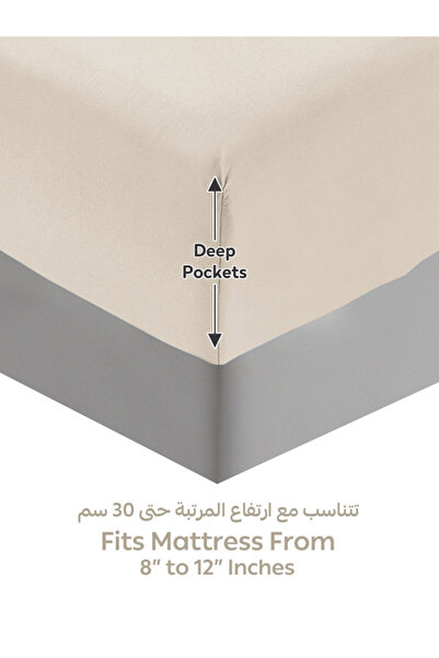 Donetella Fitted Sheet Set – 120x200 cm Single Size, 1 Sheet + 2 Pillowcases, 35 cm Deep Pocket