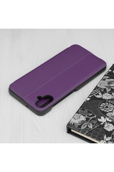 Rao Husa compatibila cu Samsung Galaxy A05, Grip, eFold Series, S96, Piele ecologica, Mov